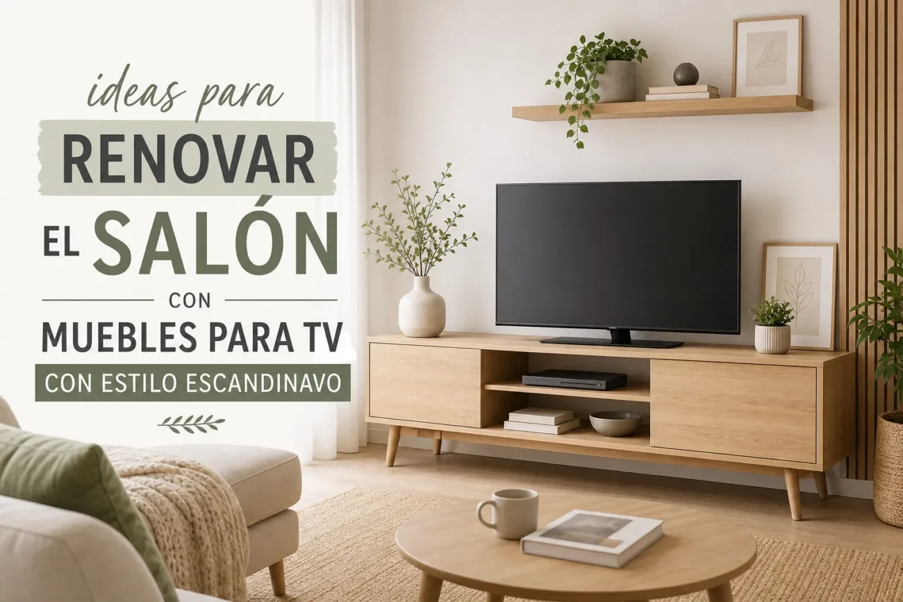 ideas para renovar el salón con Muebles para TV con estilo escandinavo