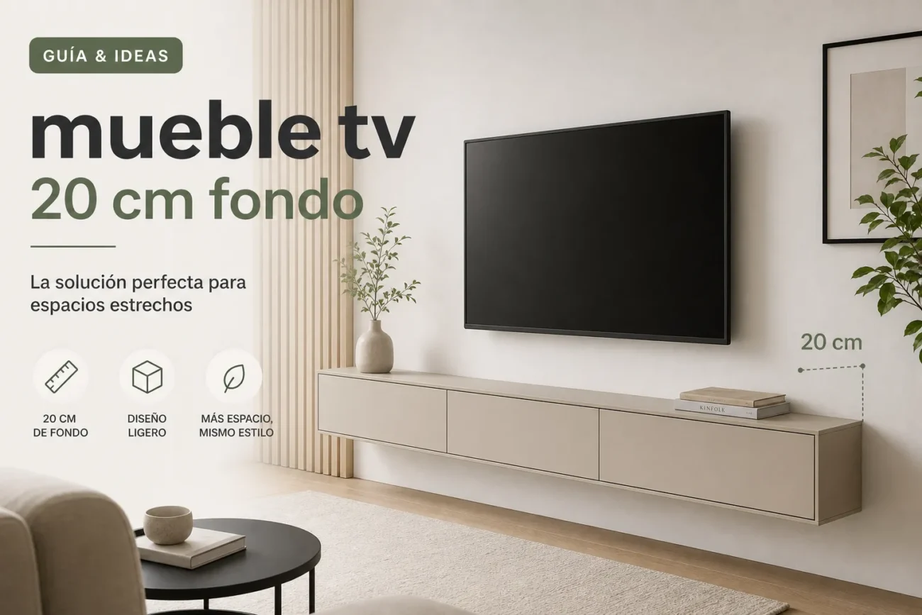mueble tv 20 cm fondo