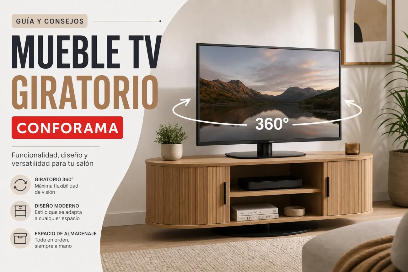 mueble tv giratorio conforama