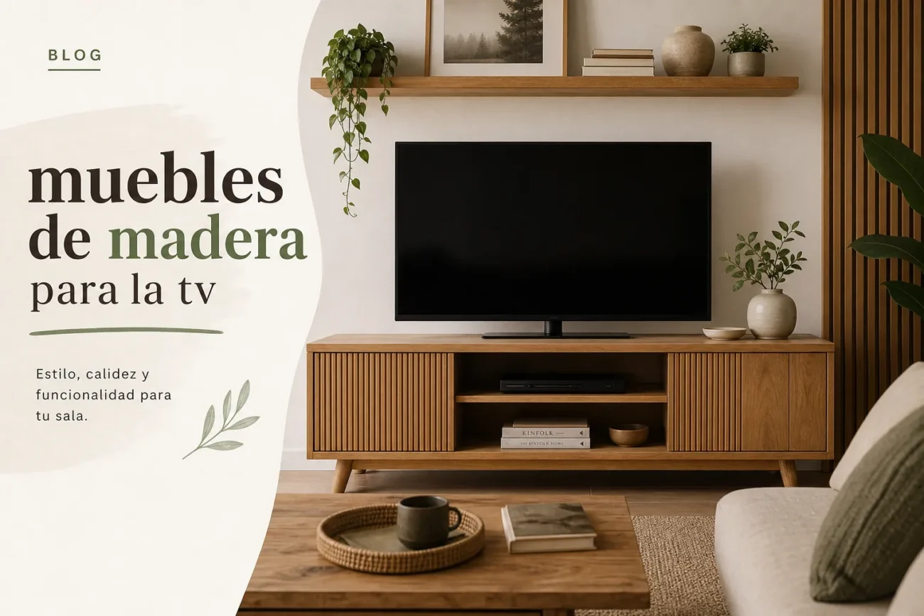 muebles de madera para la tv