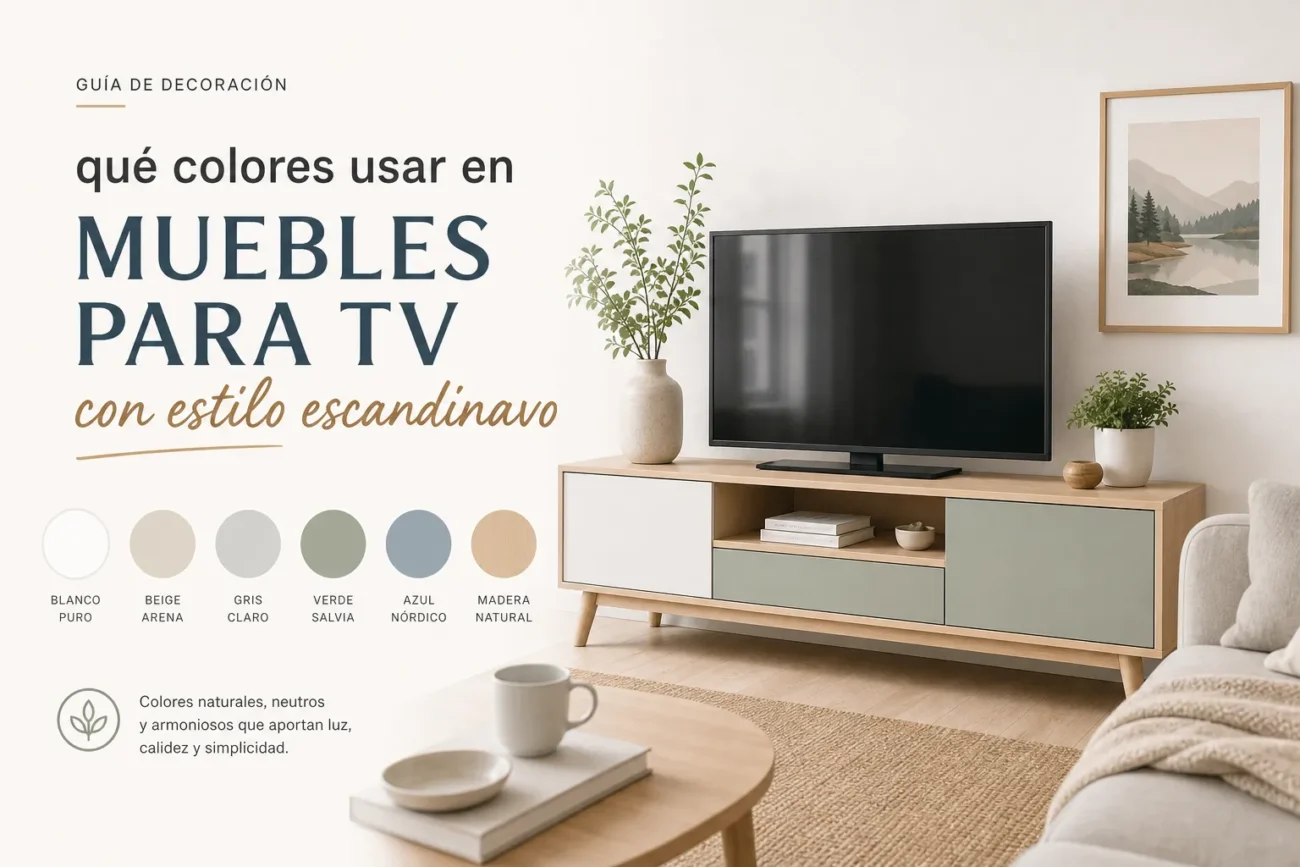 qué colores usar en Muebles para TV con estilo escandinavo