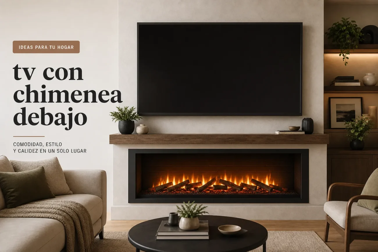 tv-con-chimenea-debajo - Muebles Tv tv con chimenea debajo