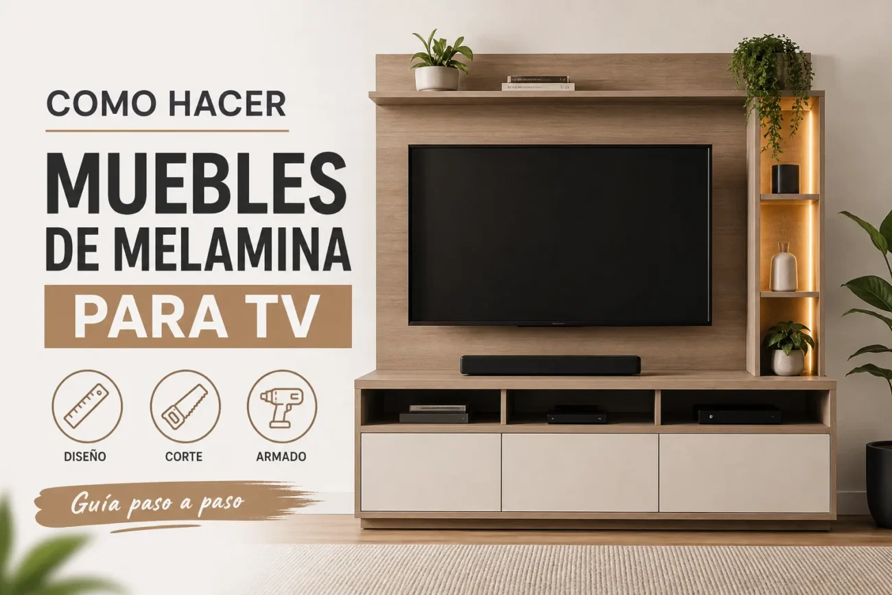 como-hacer-muebles-de-melamina-para-tv - Muebles Tv como hacer muebles de melamina para tv