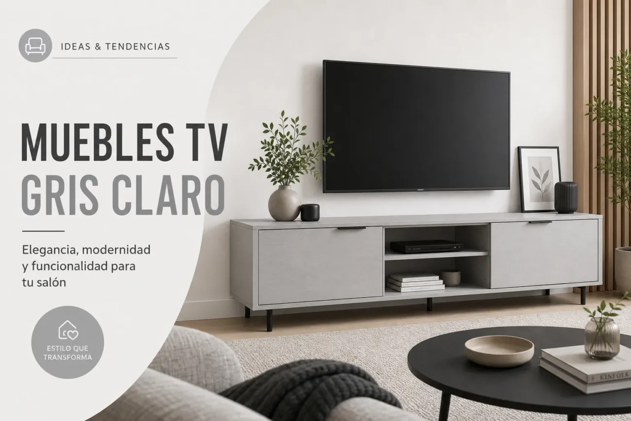 muebles-tv-gris-claro - Muebles Tv muebles tv gris claro