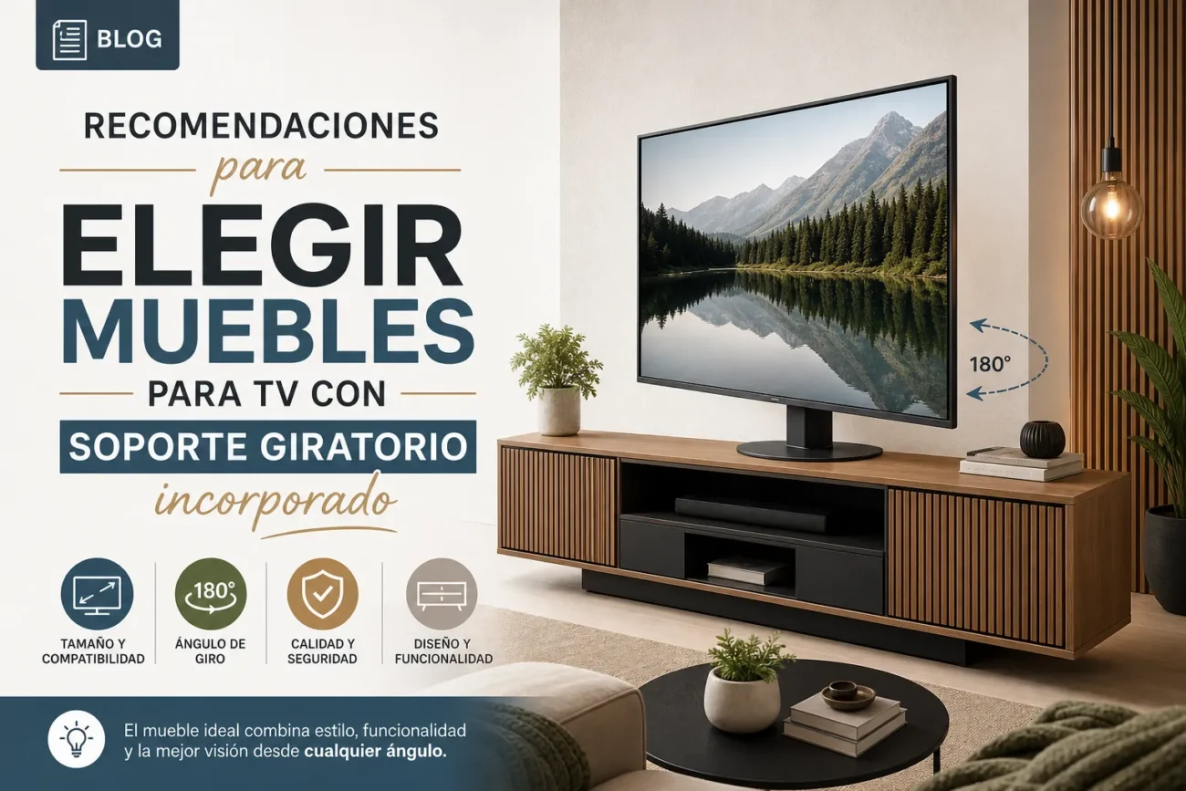 recomendaciones para elegir Muebles para TV con soporte giratorio incorporado