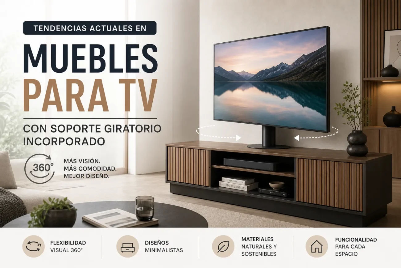 tendencias-actuales-en-Muebles-para-TV-con-soporte-giratorio-incorporado - Muebles Tv tendencias actuales en Muebles para TV con soporte giratorio incorporado