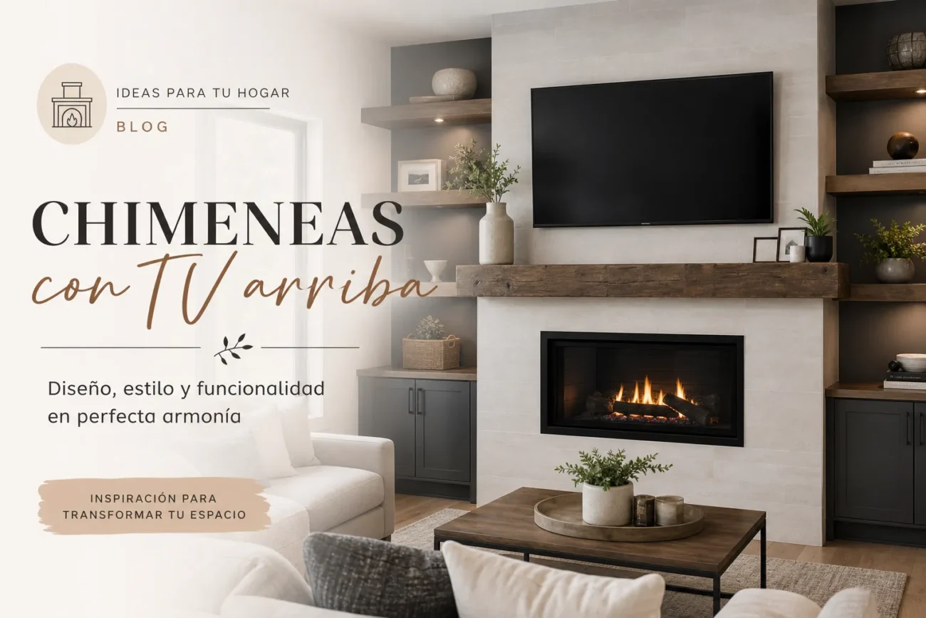 chimeneas con tv arriba
