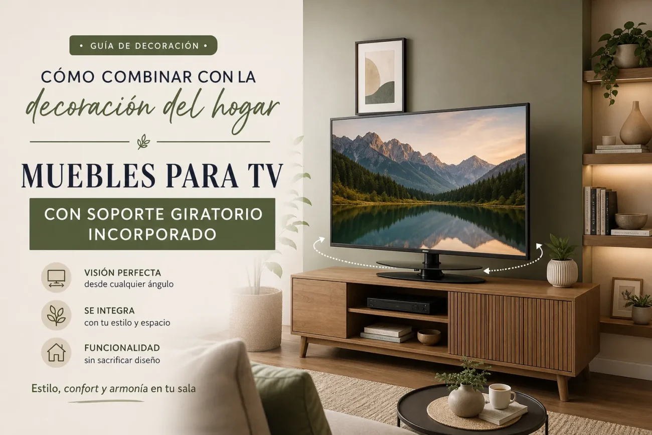 como-combinar-con-la-decoracion-del-hogar-Muebles-para-TV-con-soporte-giratorio-incorporado - Muebles Tv cómo combinar con la decoración del hogar Muebles para TV con soporte giratorio incorporado