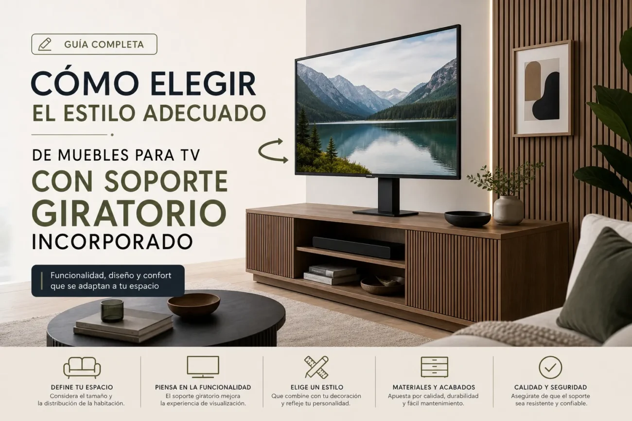 cómo elegir el estilo adecuado de Muebles para TV con soporte giratorio incorporado