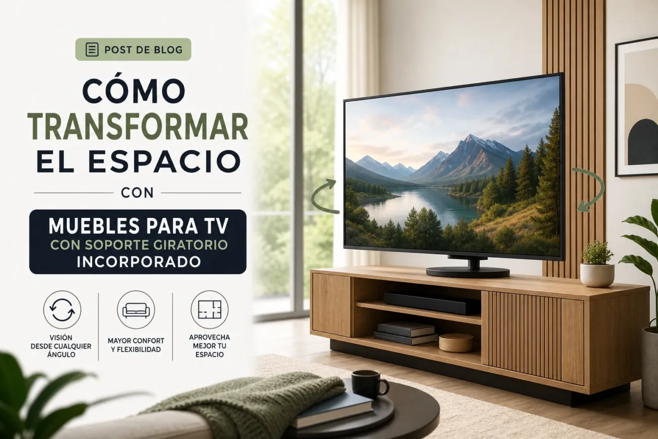 cómo transformar el espacio con Muebles para TV con soporte giratorio incorporado