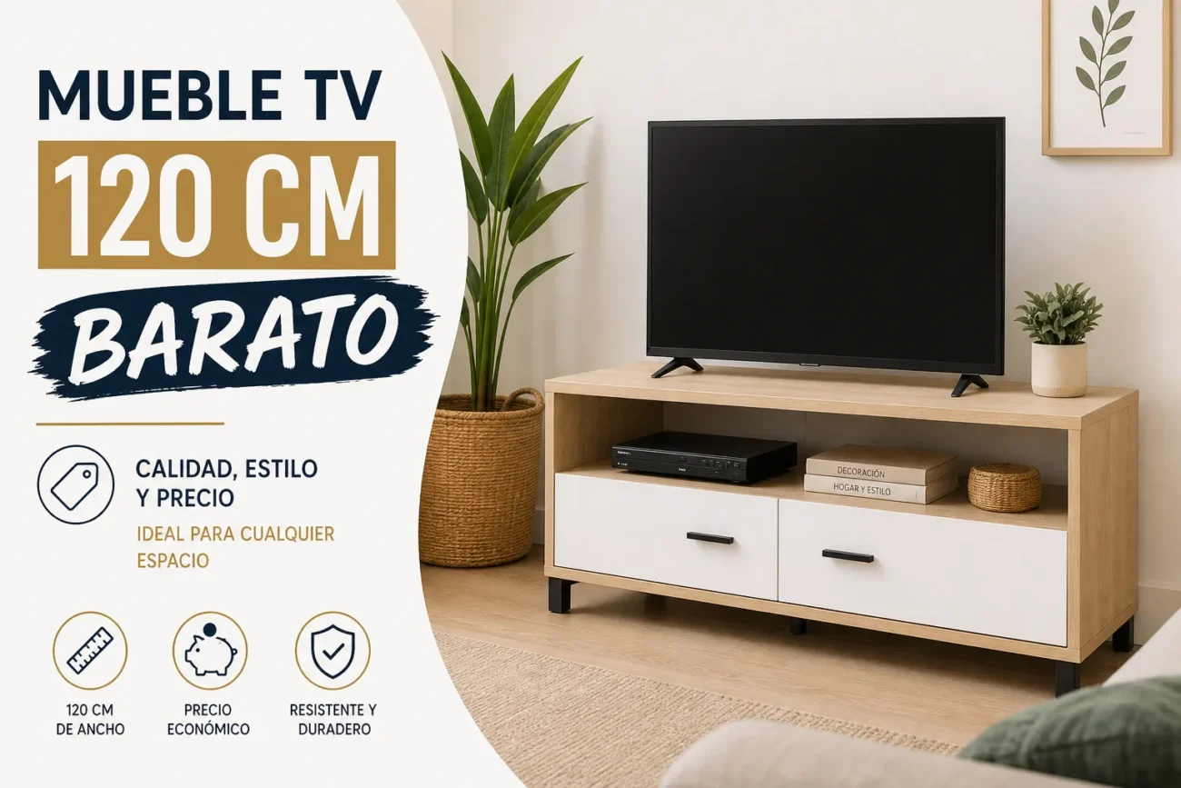 mueble tv 120 cm barato