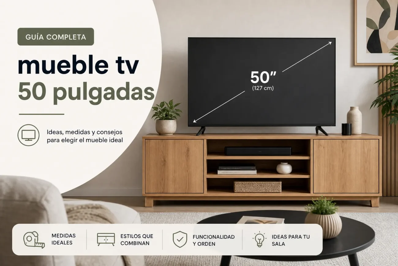 mueble tv 50 pulgadas