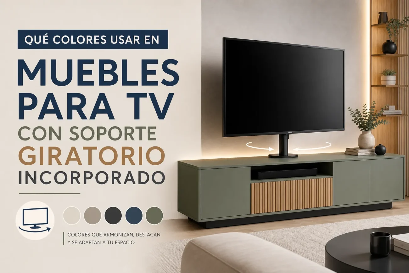 qué colores usar en Muebles para TV con soporte giratorio incorporado