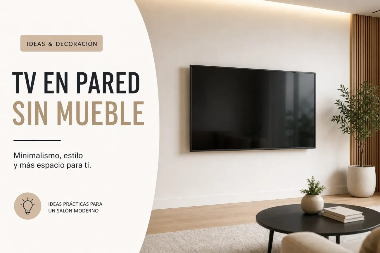 tv en pared sin mueble